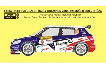 Decal – Fabia S2000 EVO - Barum Rally 2010 - Valoušek jun. / Hrůza 1/24